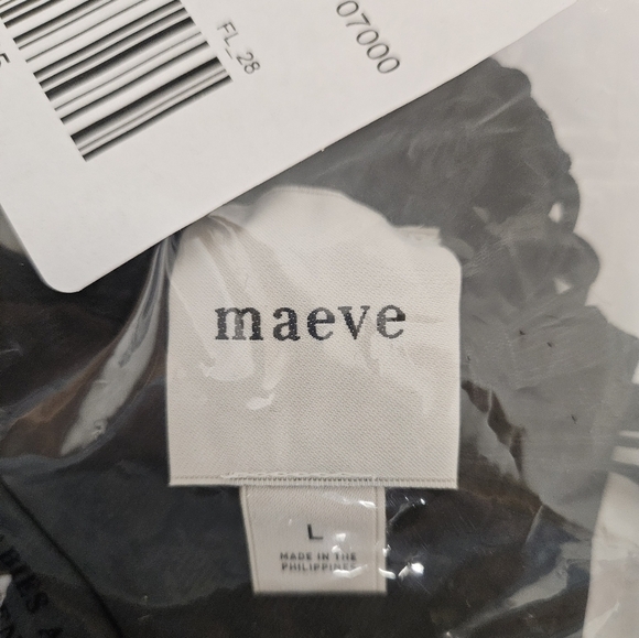 Anthropologie Maeve Silky Chemisette Tie Waist Shorts in Black Size Large NWT - Picture 9 of 9